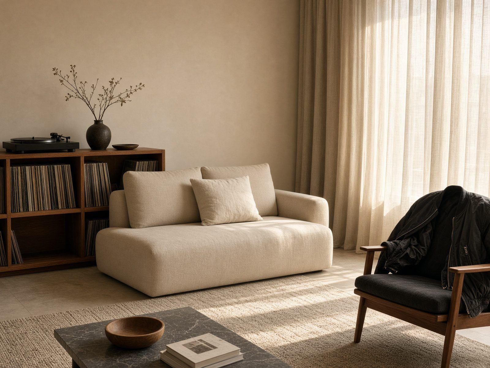 El living como lookbook. Sin gente, a propósito.